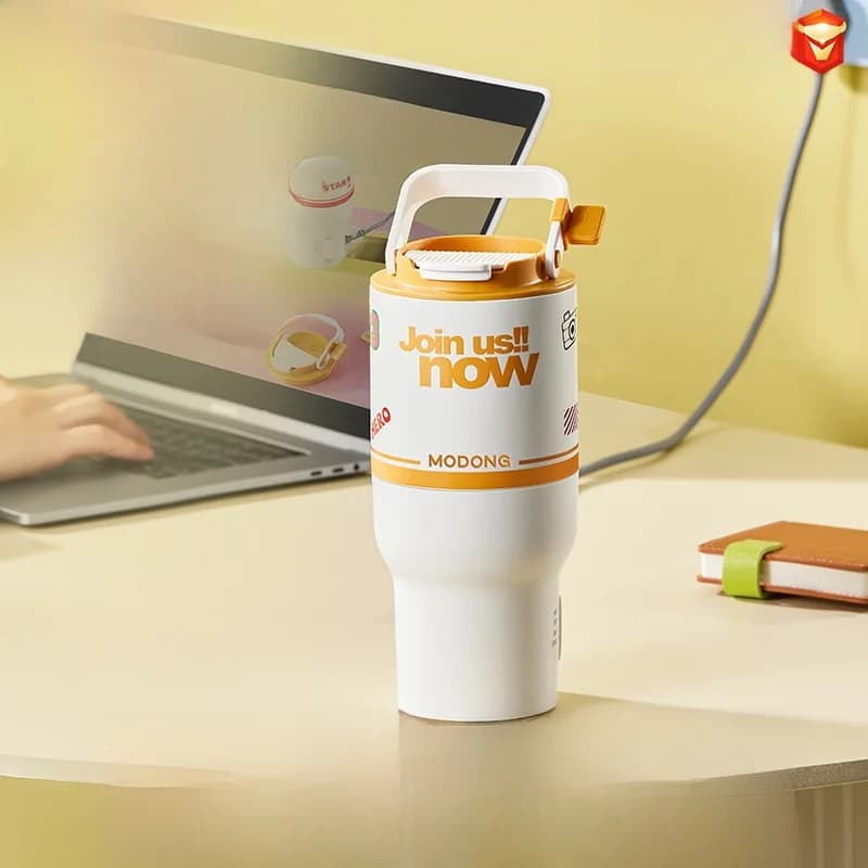 Tasse chauffante électrique avec fonction d’agitation, portable 220V