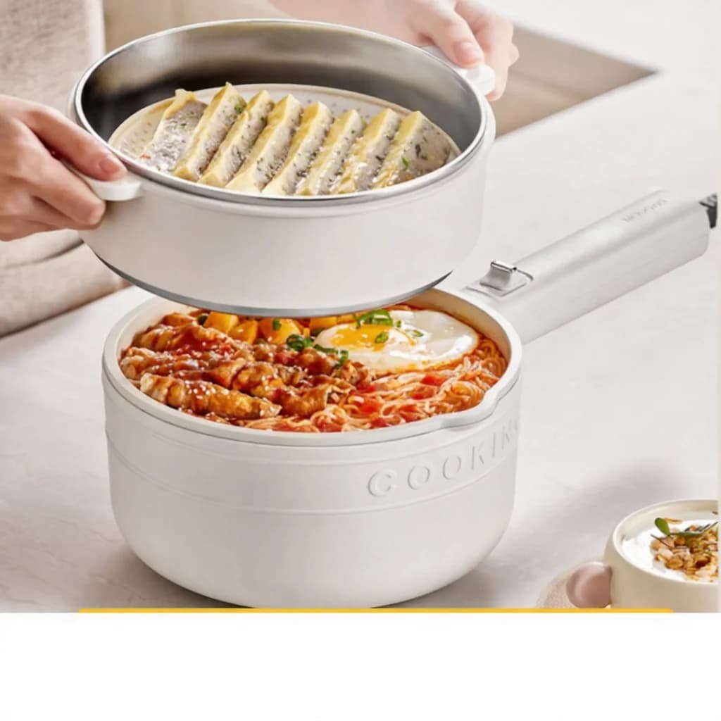 Casserole électrique avec pot intérieur à revêtement céramique et vapeur