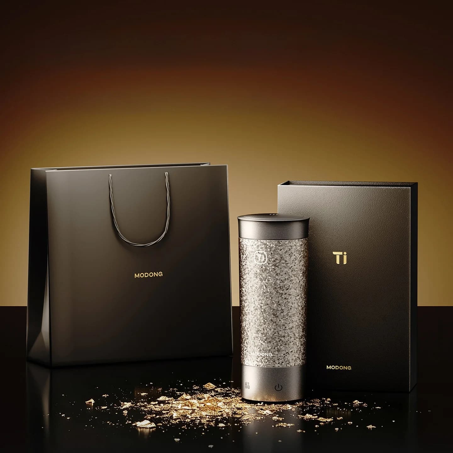 Tasse de voyage chauffante électrique en titane 350ml avec contrôle de température
