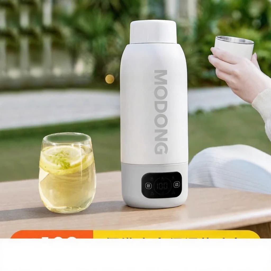 Mug bouilloire électrique portable de voyage 600ml, revêtement intérieur en acier inoxydable 316