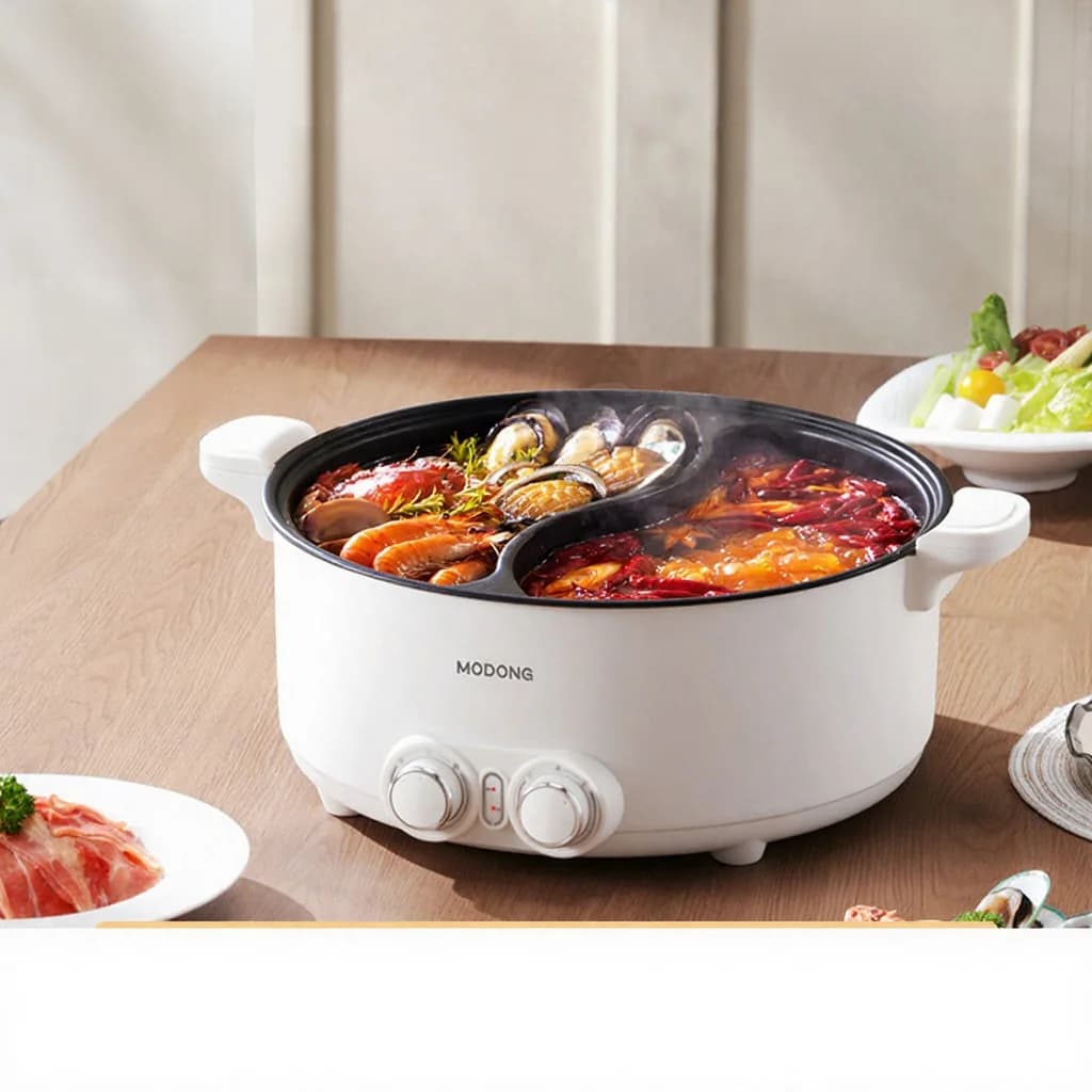 Pot électrique double zone 8L avec température réglable