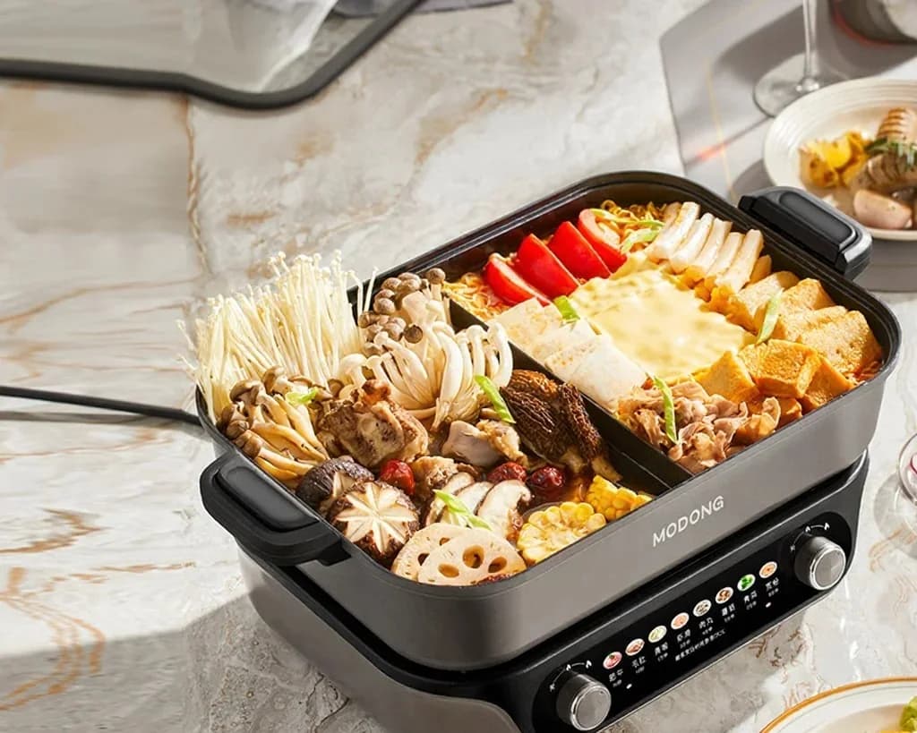 Marmite électrique séparée avec revêtement antiadhésif, capacité 8L