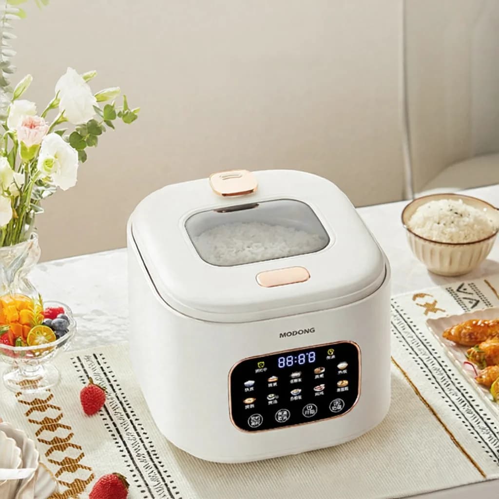 Cuiseur à riz électrique 3L avec fenêtre en verre et minuterie