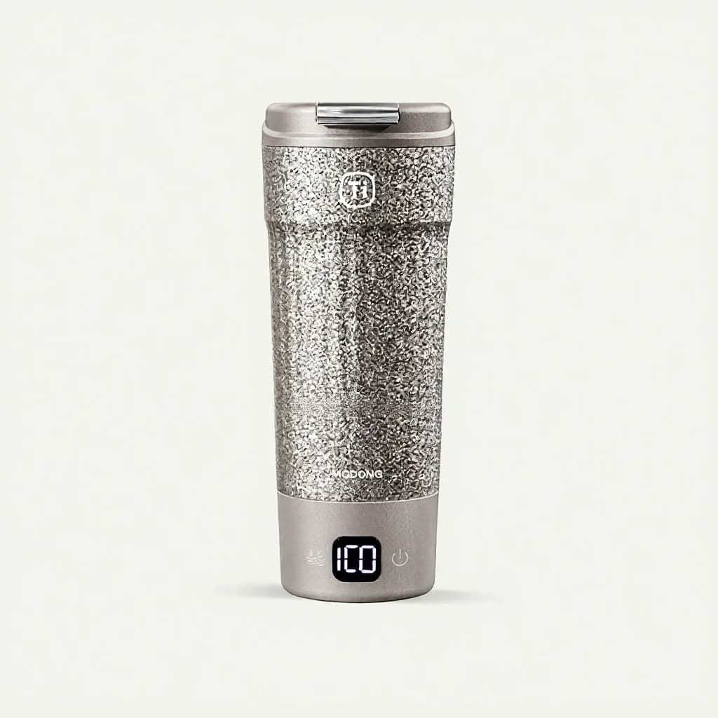 Tasse chauffante électrique portable en titane 400ml affichage de la température