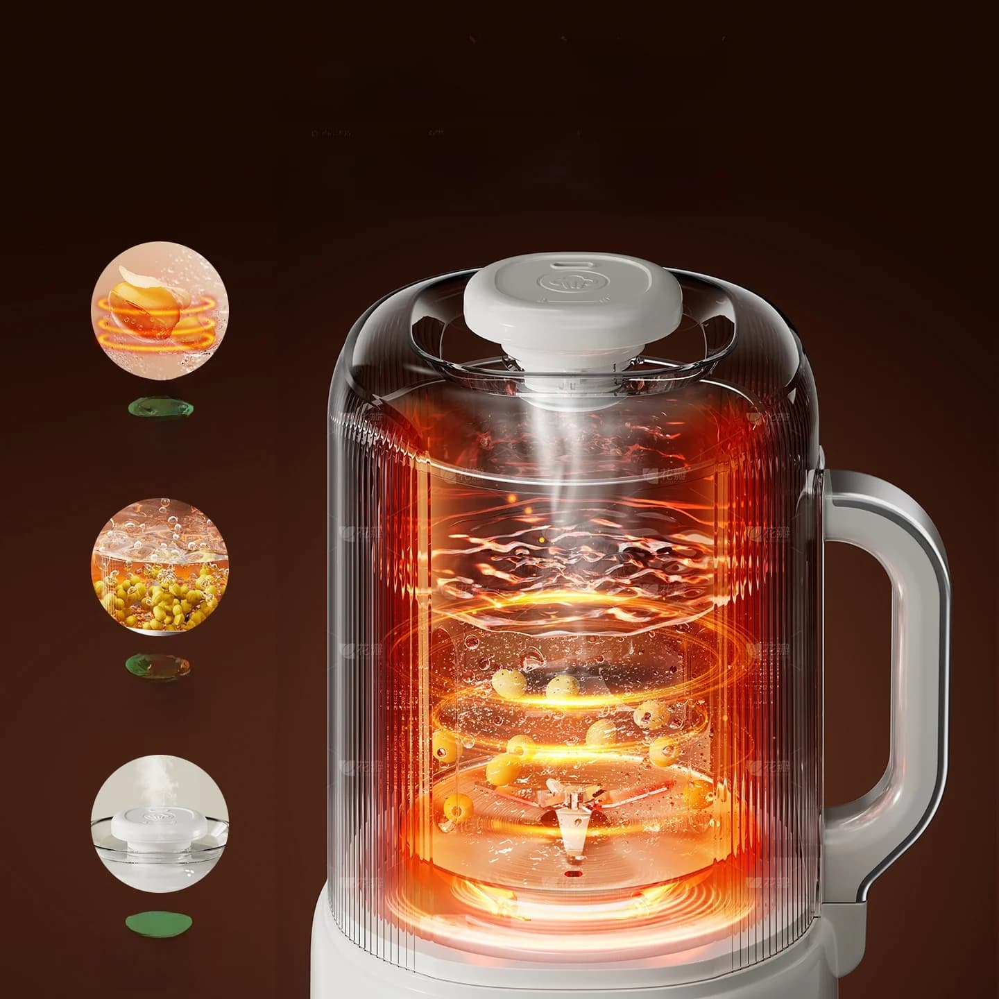 Mixeur chauffant pour lait de soja avec nettoyage automatique 800W