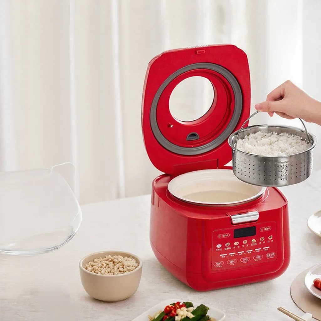 Cuiseur à riz électrique 2L avec cuisson pauvre en sucre et maintien au chaud