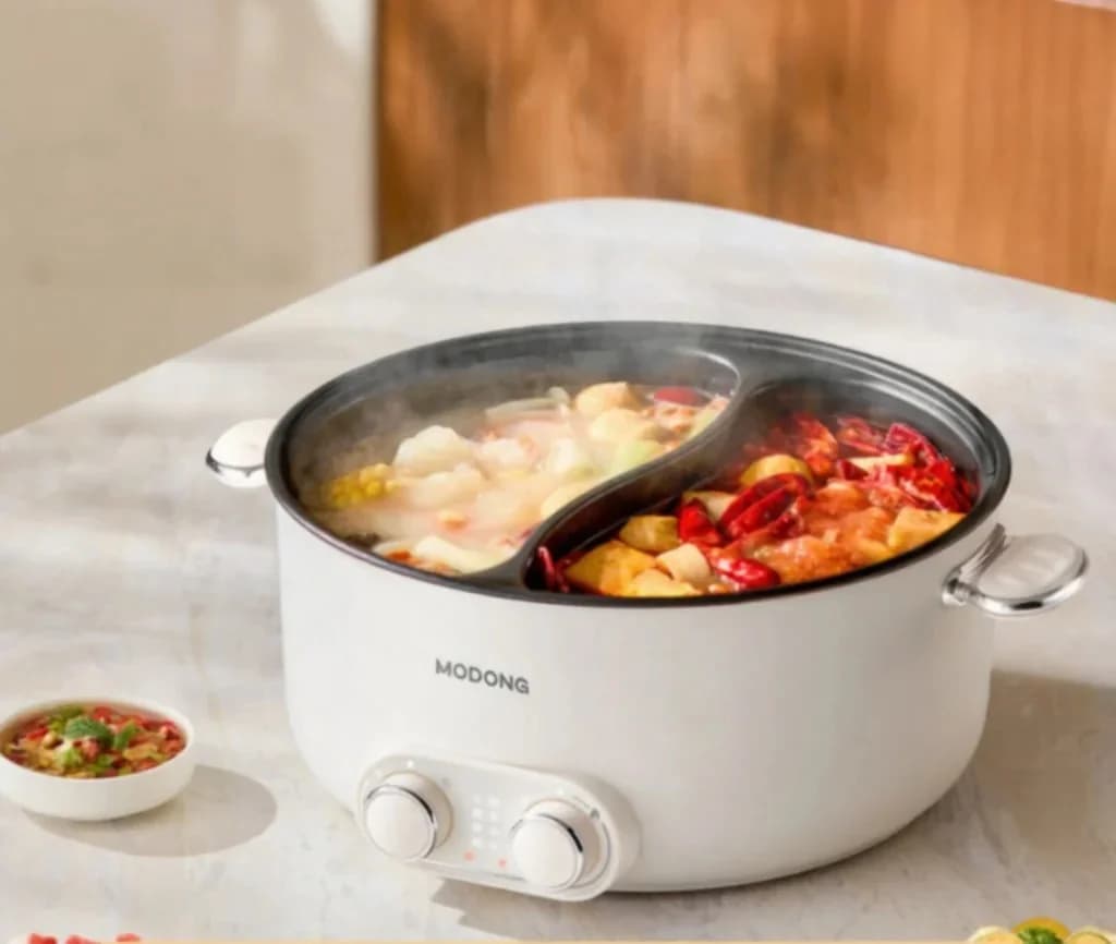 Hot pot électrique 6L à double zone avec contrôle indépendant de la température