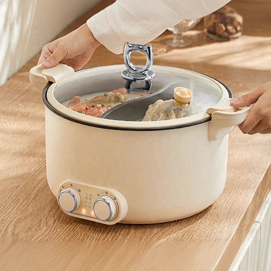 Pot électrique double zone 6L 7L 8L, commande tactile