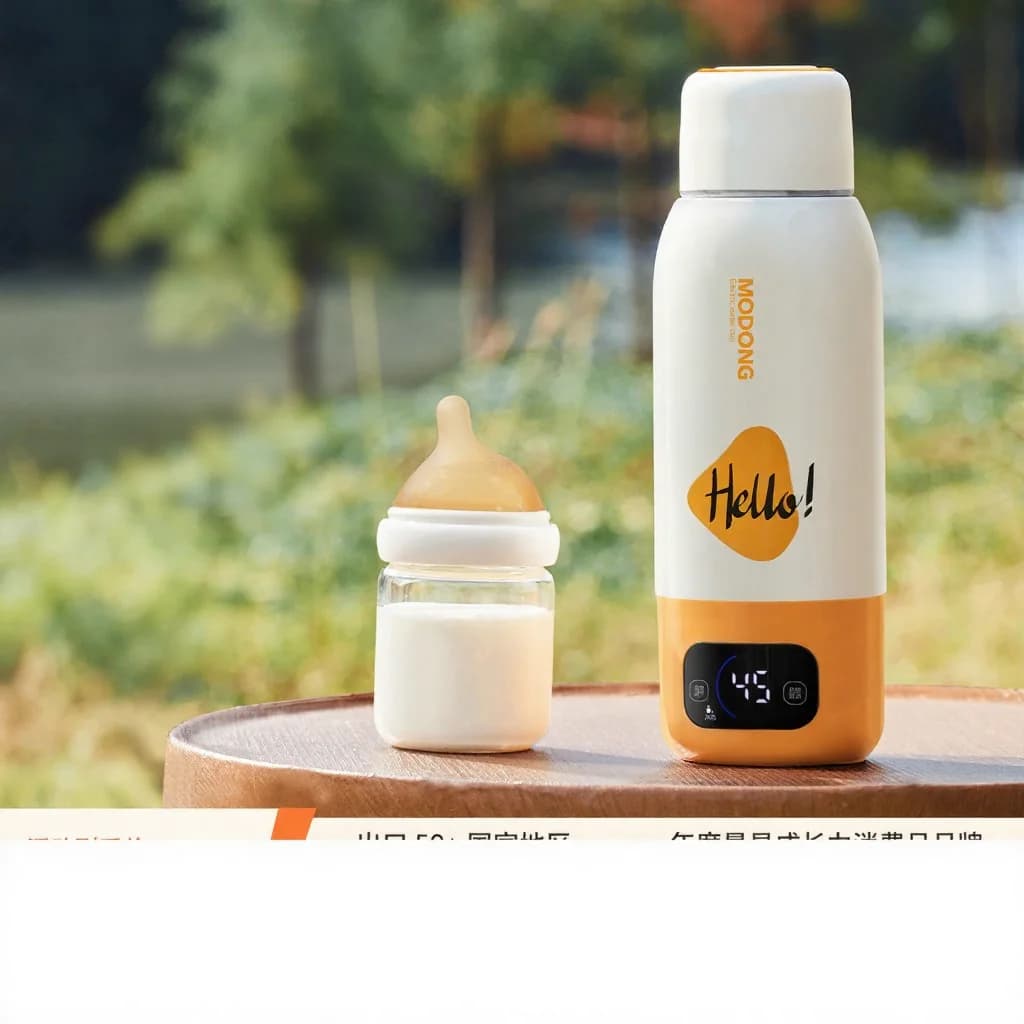 Tasse de chauffage portable pour lait infantile 550 ml Ultra, ébullition sur secteur + maintien au chaud sans fil