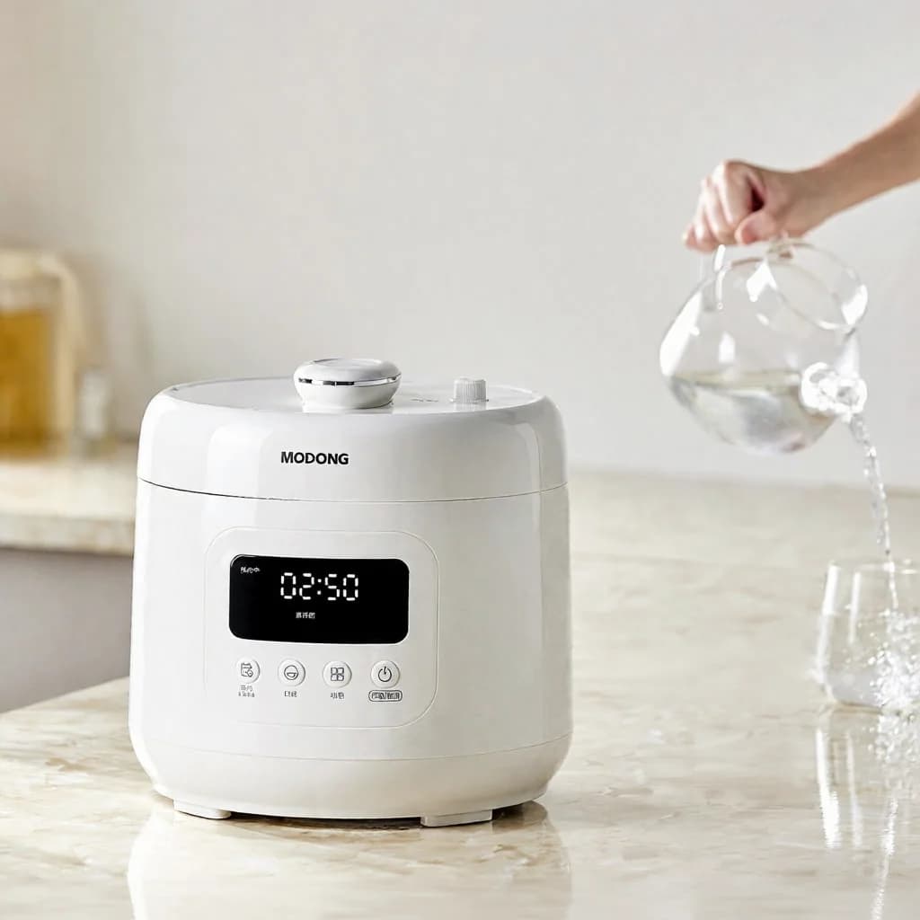 Cuiseur électrique sous pression 4L avec revêtement céramique, 800W, commande tactile