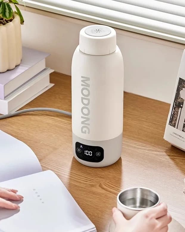 Mug bouilloire électrique portable de voyage 600ml, revêtement intérieur en acier inoxydable 316