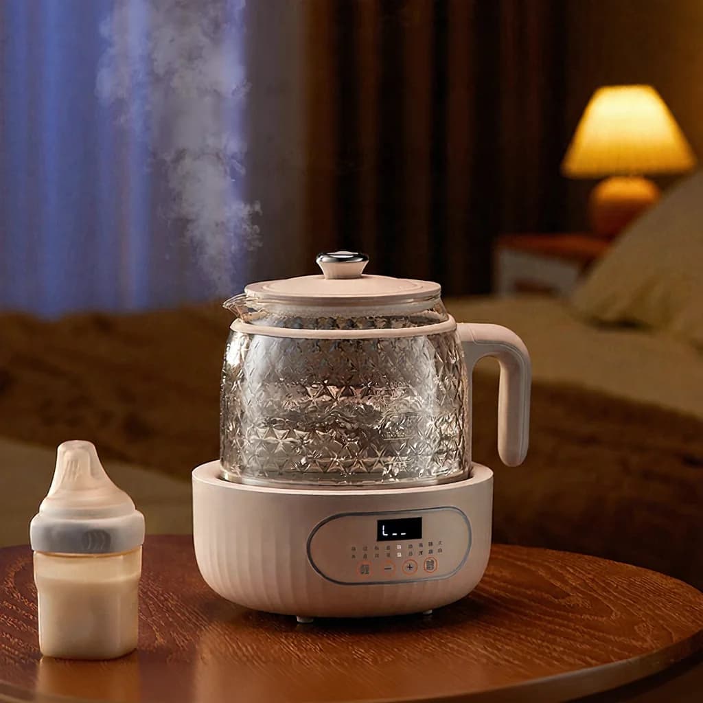 Bouilloire électrique en verre avec anti-brûlure à double couche