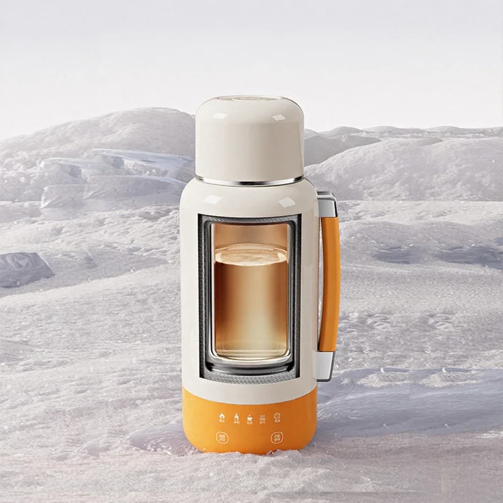 Cafetière chauffante électrique portable pour voiture et prise secteur 1L 316 acier inoxydable
