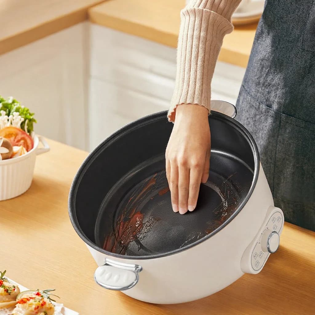 Cuiseur électrique à fondue 6L 7L 8L avec cuiseur vapeur, 220V