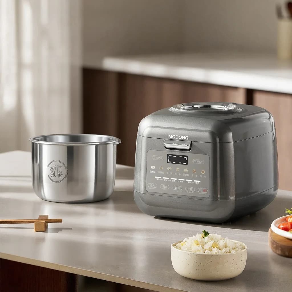 Cuiseur à riz électrique 3L avec maintien au chaud, minuterie et cuisson vapeur