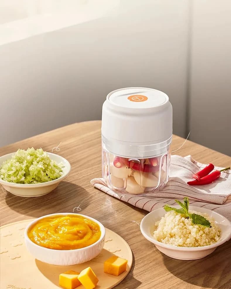 Hachoir à ail électrique sans fil 250 mL 5 V 30 W en plastique