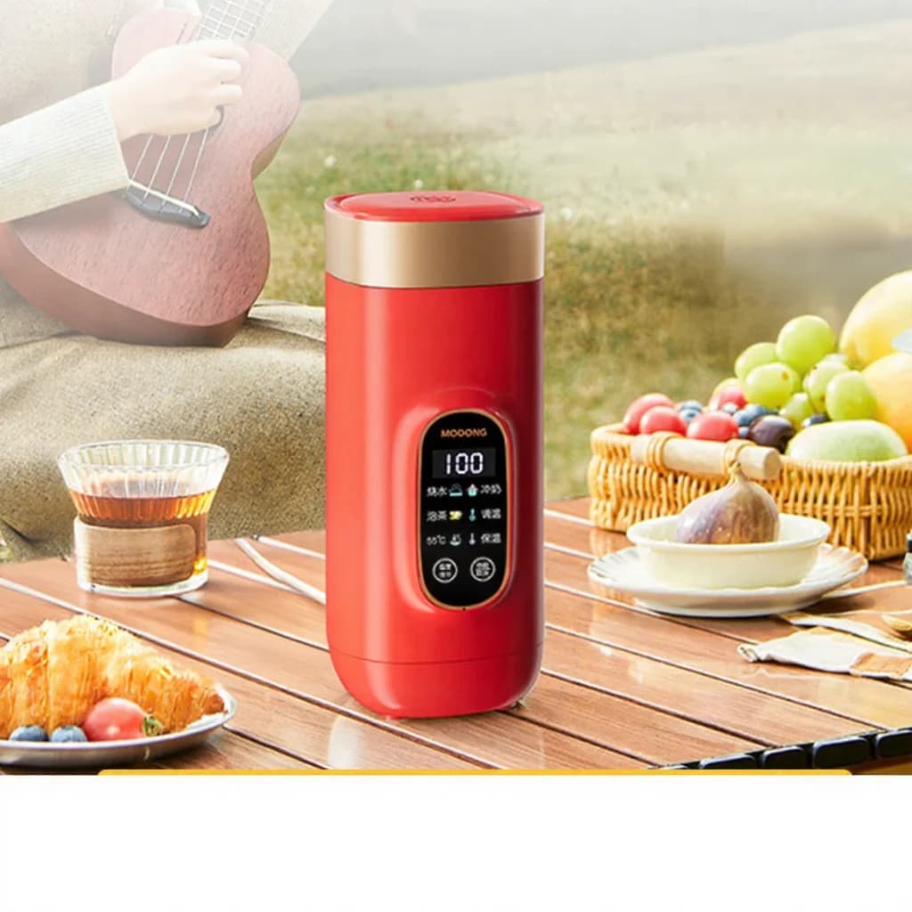 Tasse chauffante électrique portable pour l’eau 650 ml, doublure 304, 220V