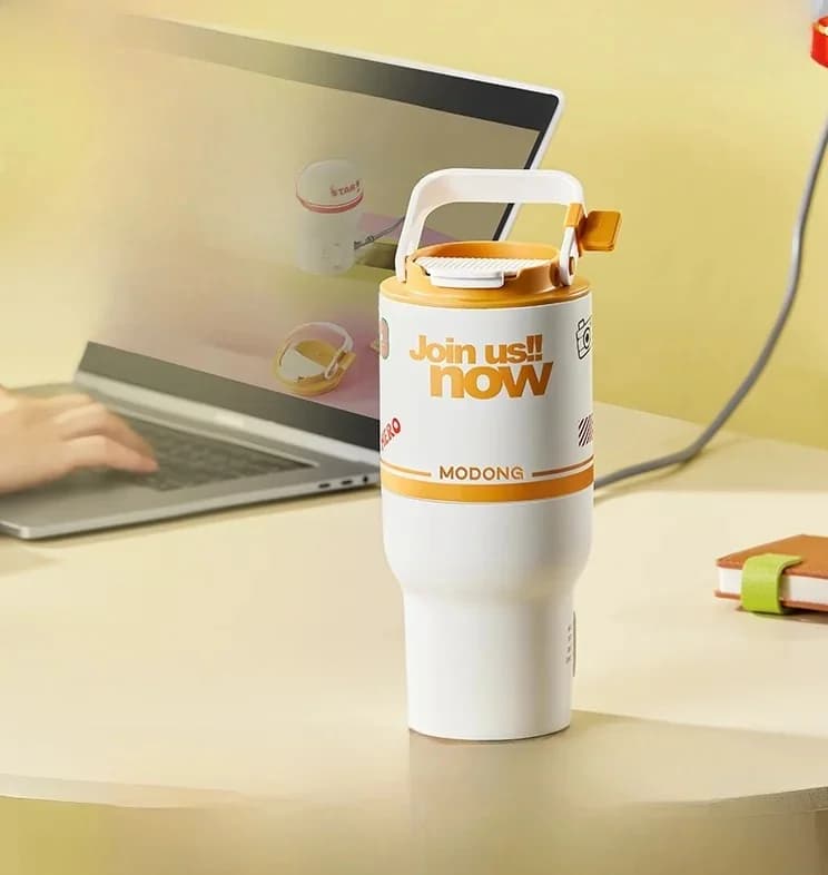 Tasse chauffante électrique avec fonction d’agitation, portable 220V