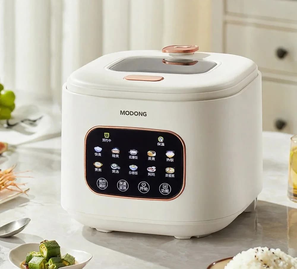 Cuiseur à riz électrique 3L avec fenêtre en verre et minuterie