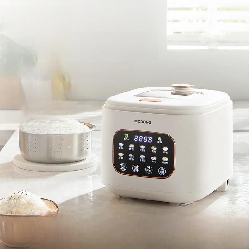 Cuiseur à riz électrique 3L avec fenêtre en verre et minuterie