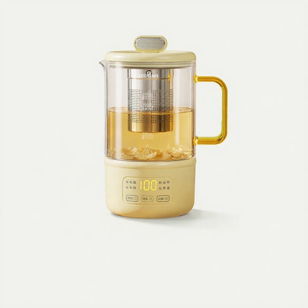 Tasse chauffante électrique en verre avec contrôle de température pour lait bébé