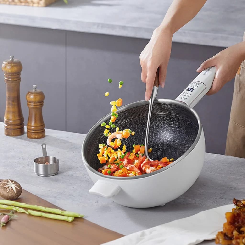 Casserole électrique en acier inoxydable 6L à commande tactile 220V