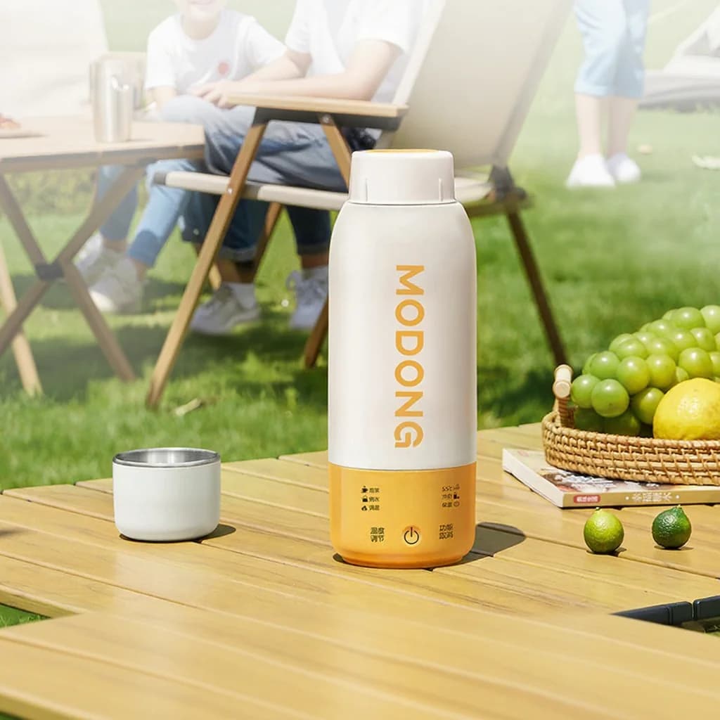 Tasse chauffante électrique portable avec contrôle de température et usage en voiture
