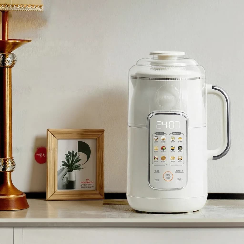 Blender chauffant pour lait de soja 1,2 L avec cuve intérieure en acier inoxydable