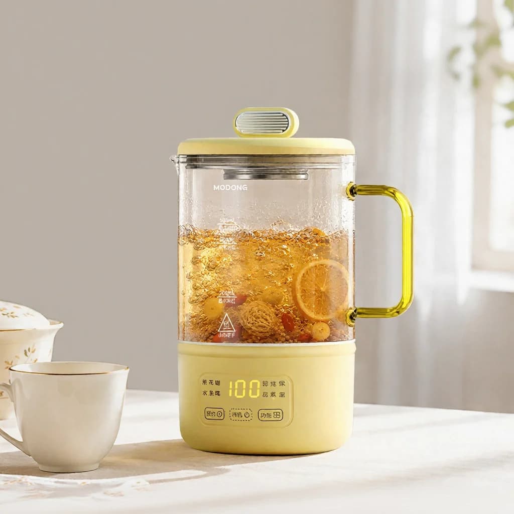 Tasse chauffante électrique en verre avec contrôle de température pour lait de bébé