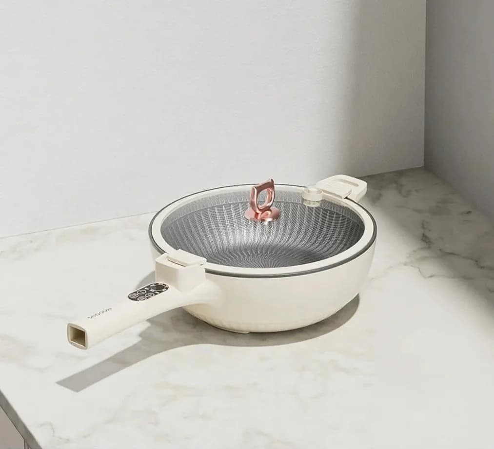 Cocotte électrique 6L avec panier vapeur en acier inoxydable