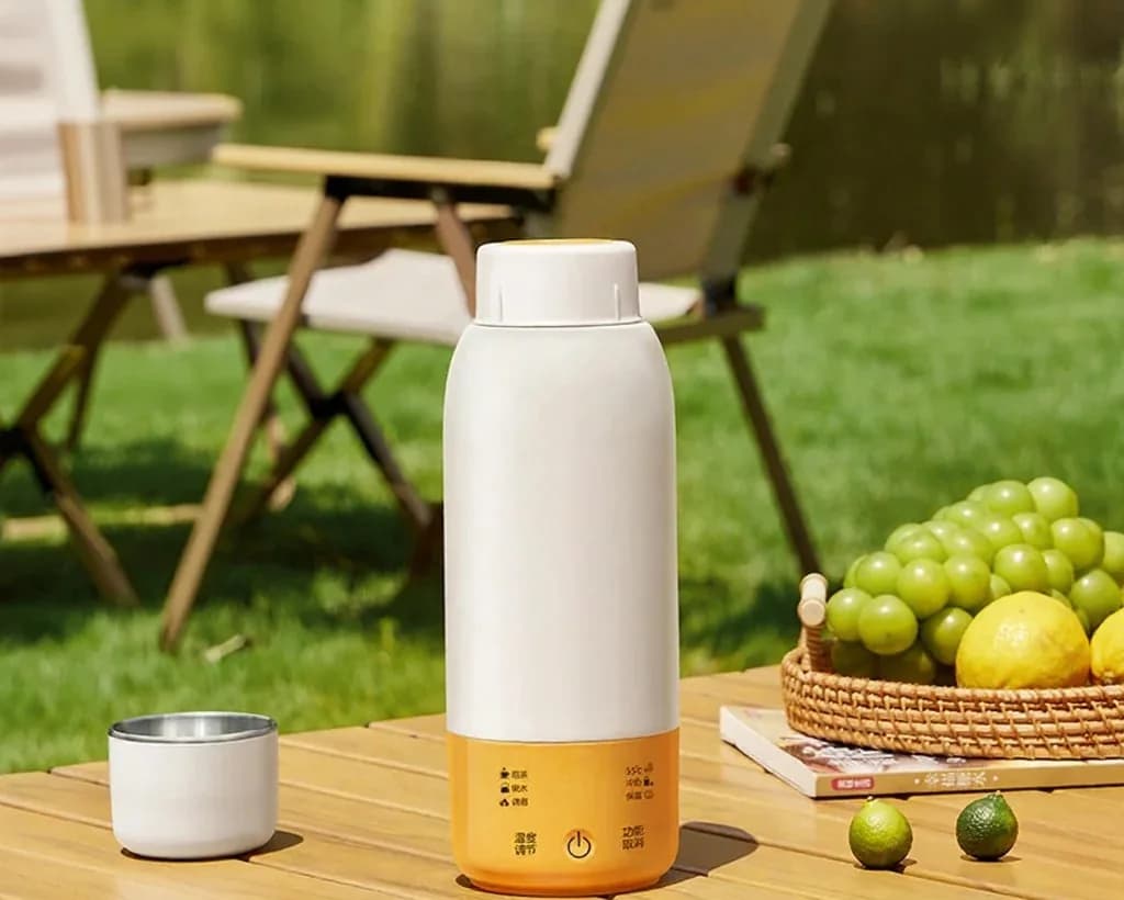 Tasse chauffante électrique portable pour voiture avec contrôle de la température