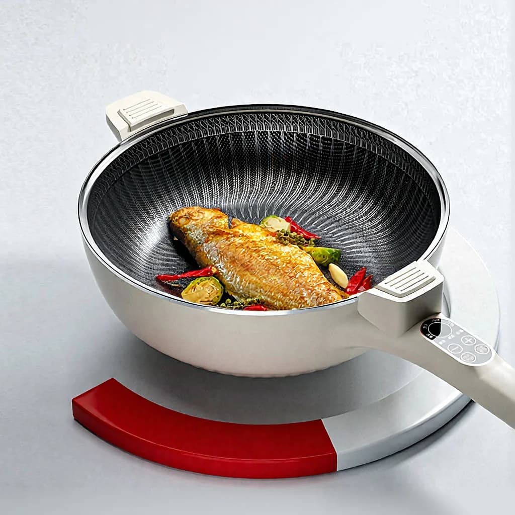 Cocotte électrique 6L avec panier vapeur en acier inoxydable