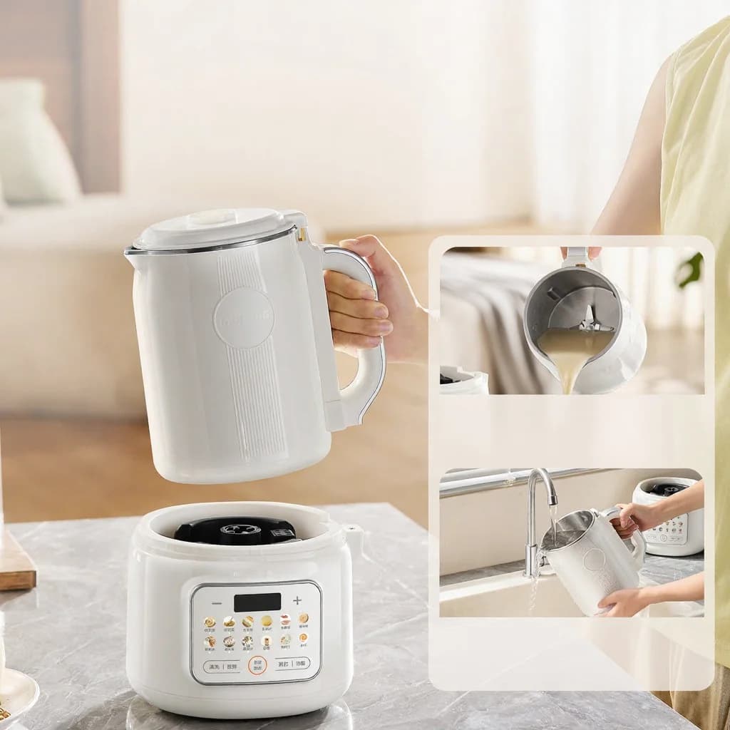 Mixeur chauffant fabricant de lait de soja avec auto-nettoyage 800W