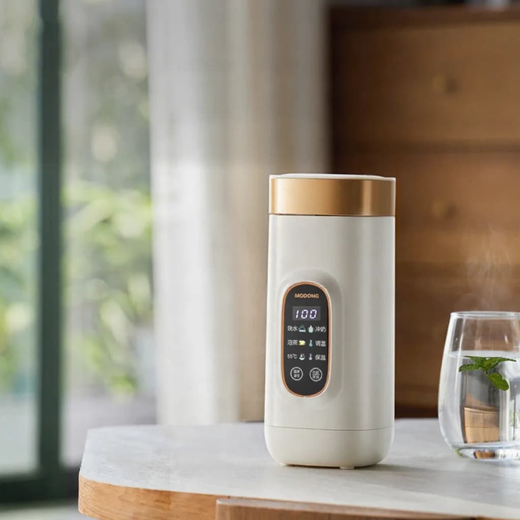 Tasse chauffante électrique portable avec fonction maintien au chaud