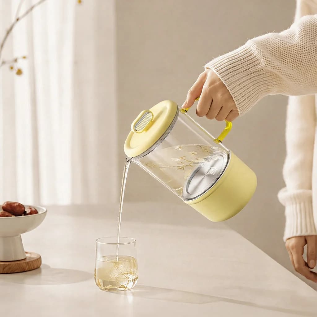 Tasse chauffante électrique en verre avec contrôle de température pour lait bébé