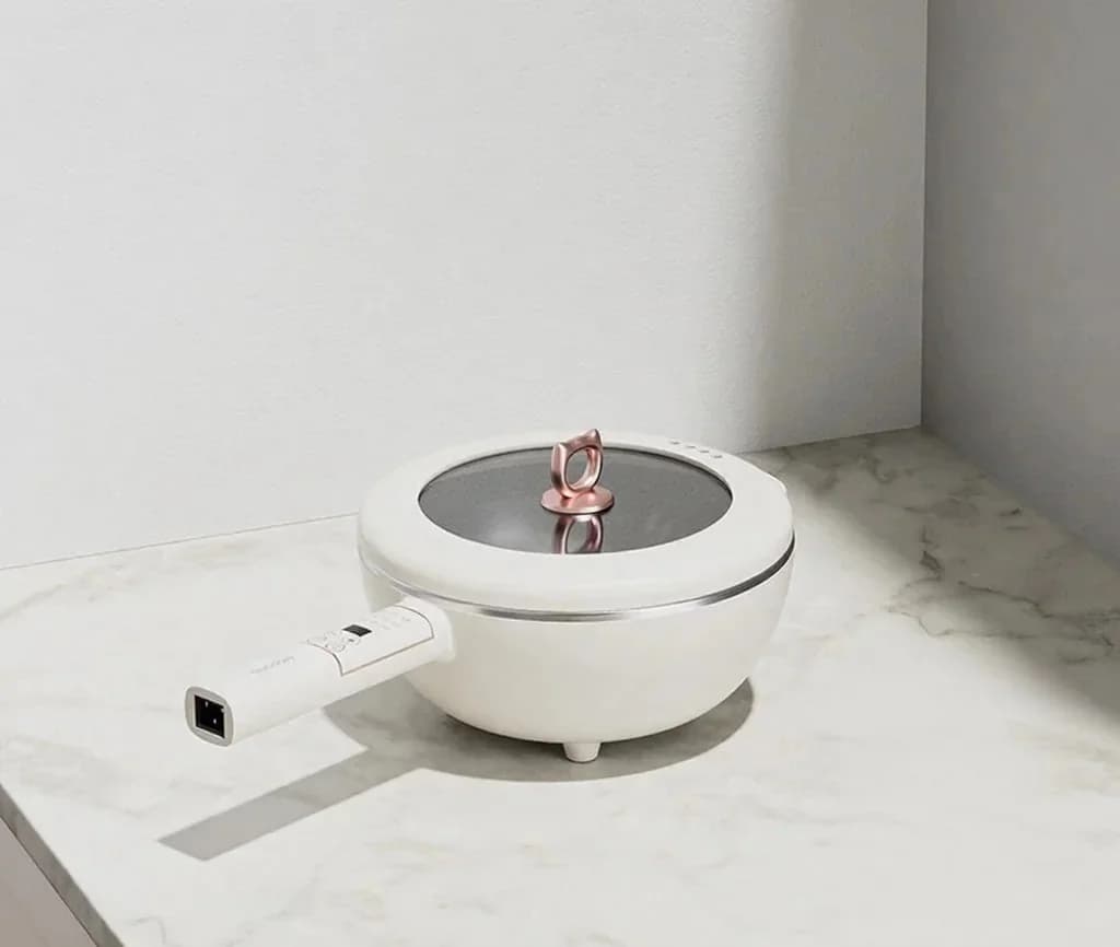 Casserole électrique en acier inoxydable 6L à commande tactile 220V