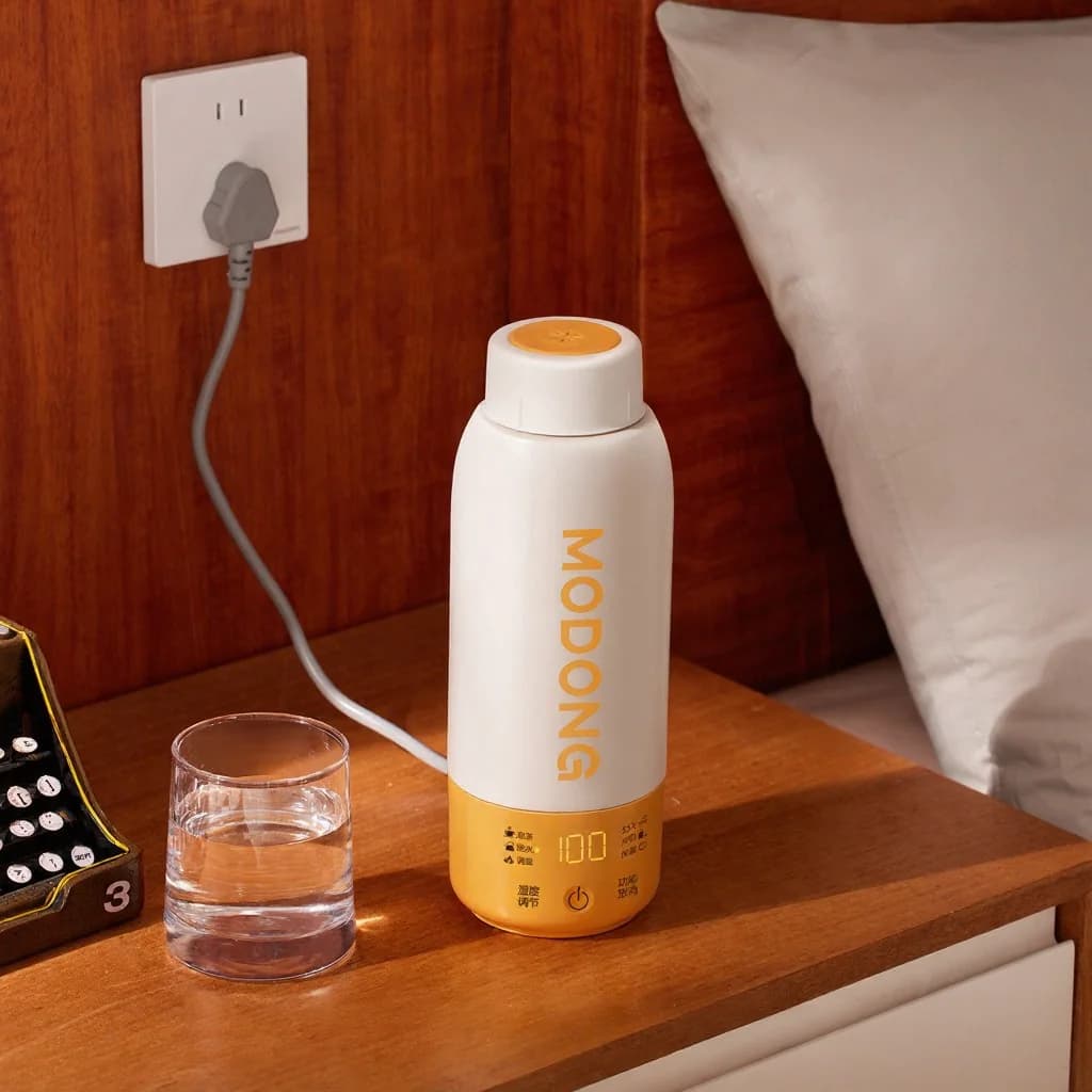 Tasse chauffante électrique portable avec contrôle de température et usage en voiture