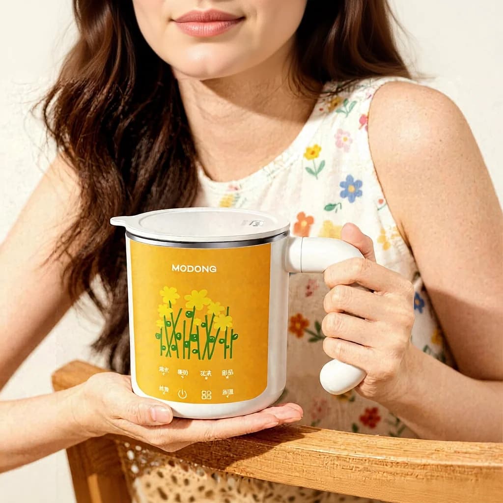 Tasse chauffante électrique avec revêtement intérieur en acier inoxydable 304 ou 316L