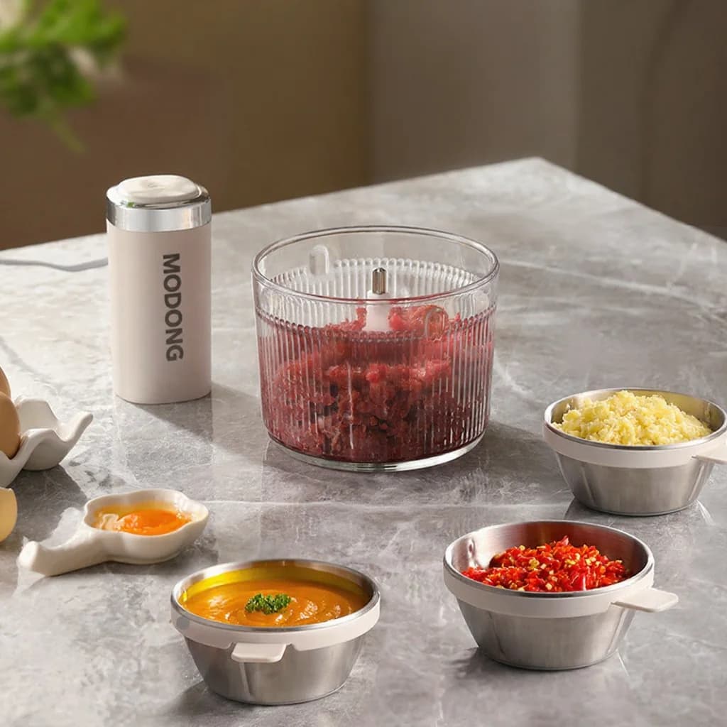 Hachoir à viande électrique pour préparation domestique, 2 vitesses en acier inoxydable