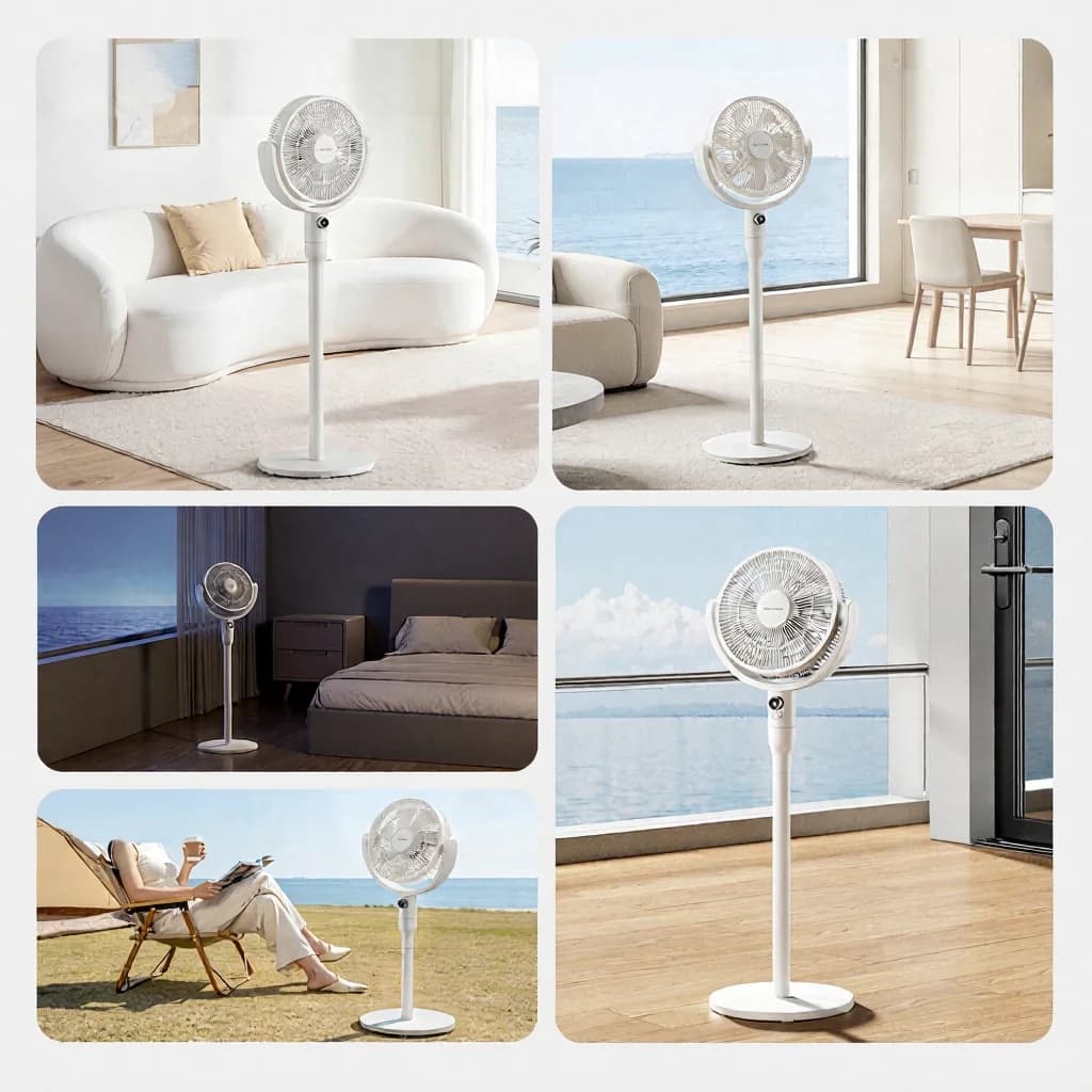 Ventilateur de circulation d'air de table avec commande vocale et oscillation
