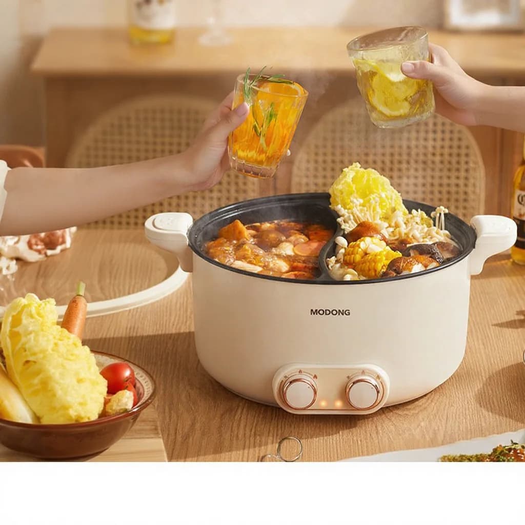 Pot électrique double zone 6L 7L 8L, commande tactile