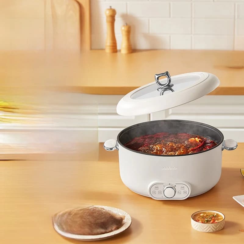 Cuiseur électrique à fondue 6L 7L 8L avec cuiseur vapeur, 220V