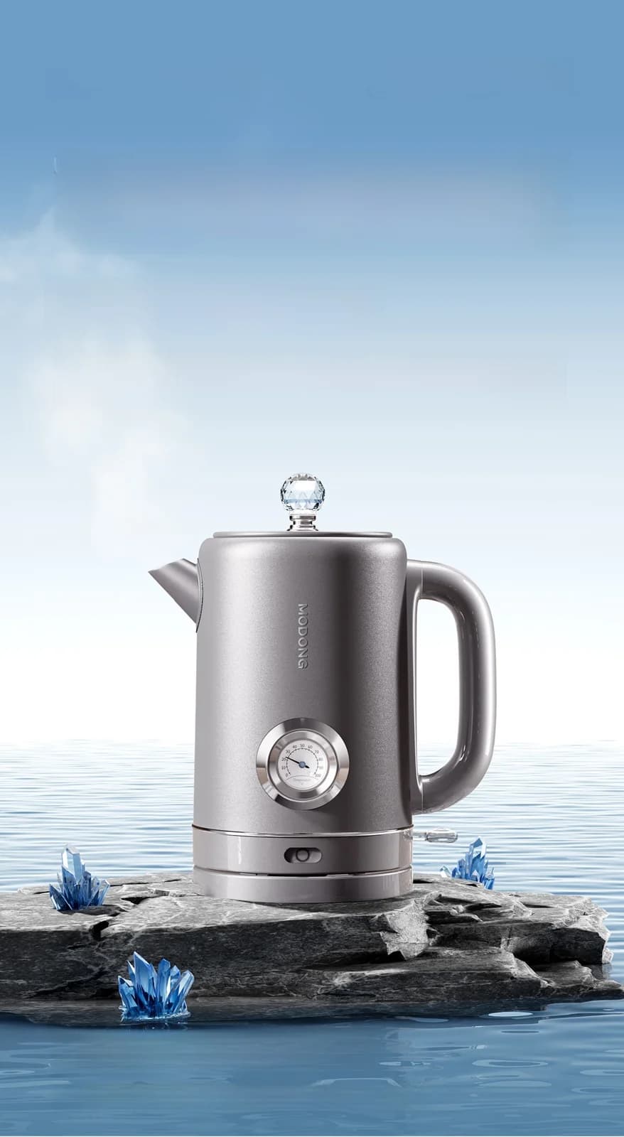 Bouilloire électrique en titane pur avec affichage de la température 1.8L