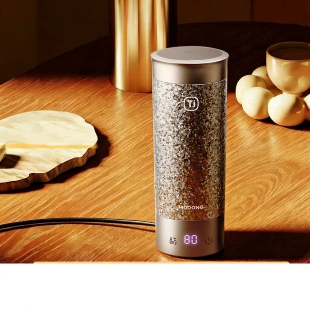 Tasse chauffante électrique portable en titane 350ml coffret cadeau