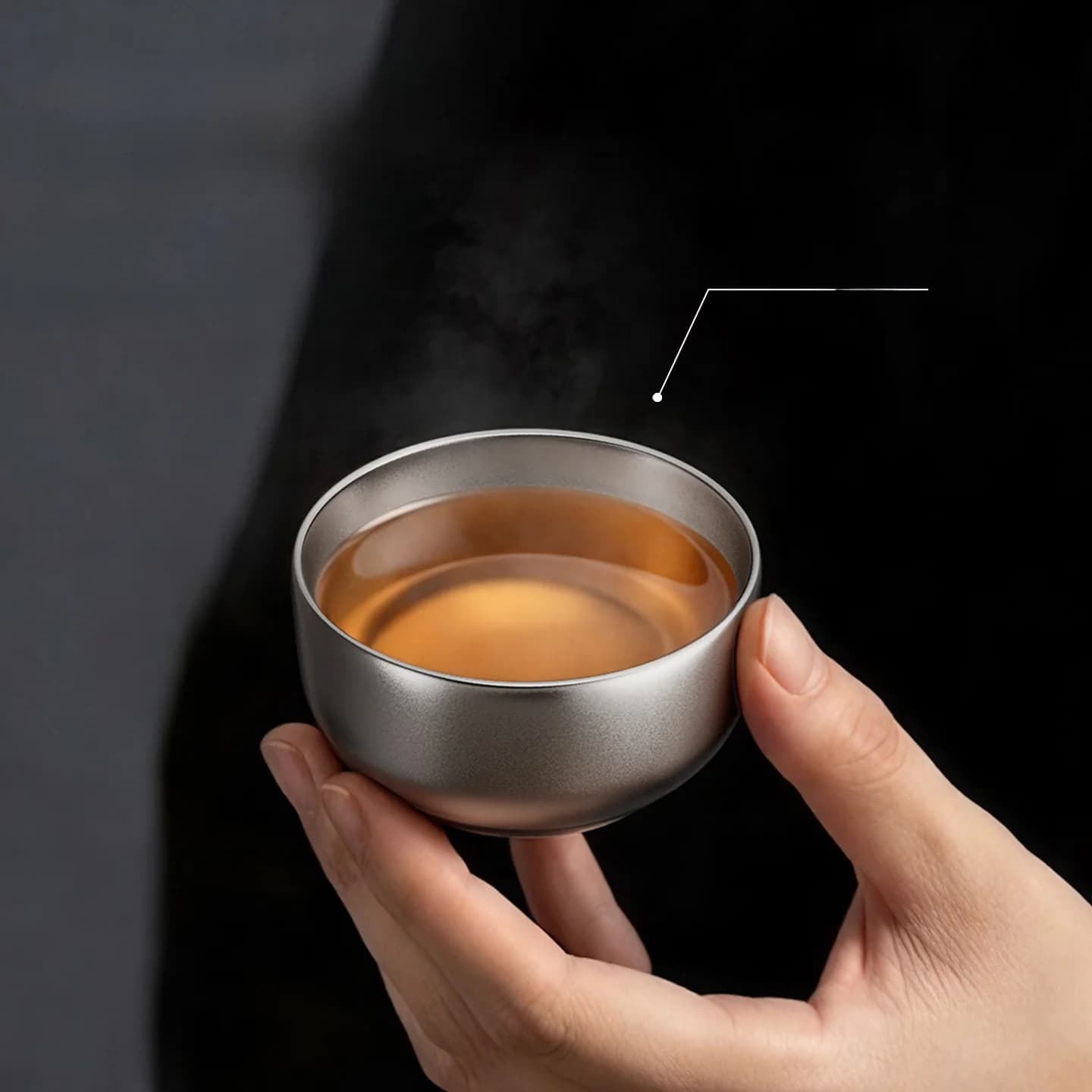 Service à thé gongfu en titane pur 55ml finition brute fait main