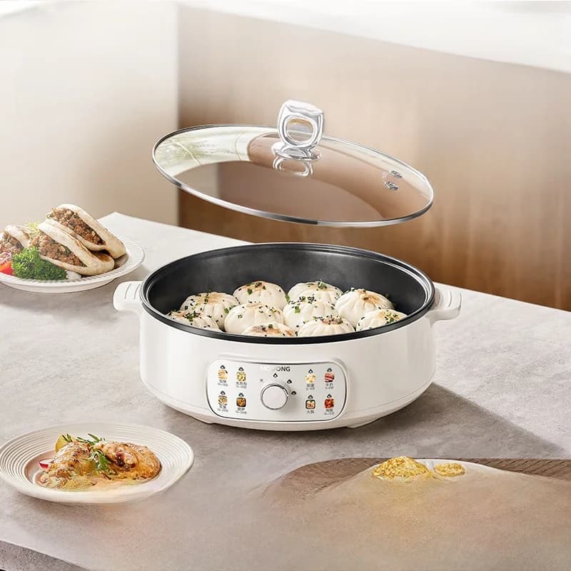 Plaque de cuisson électrique double face 4 L antiadhésive 1800 W