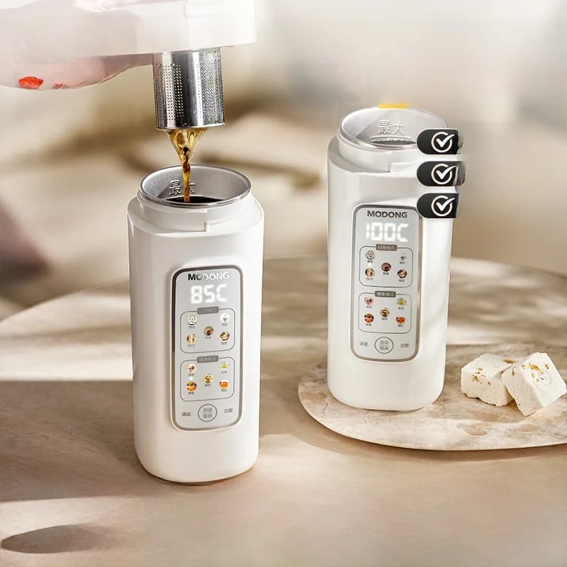 Tasse chauffante électrique portable avec filtre, 220V