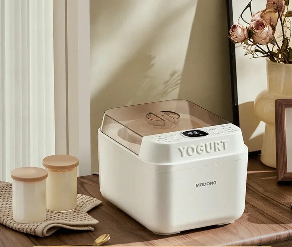 Yaourtière électrique avec cuve intérieure en verre et minuterie