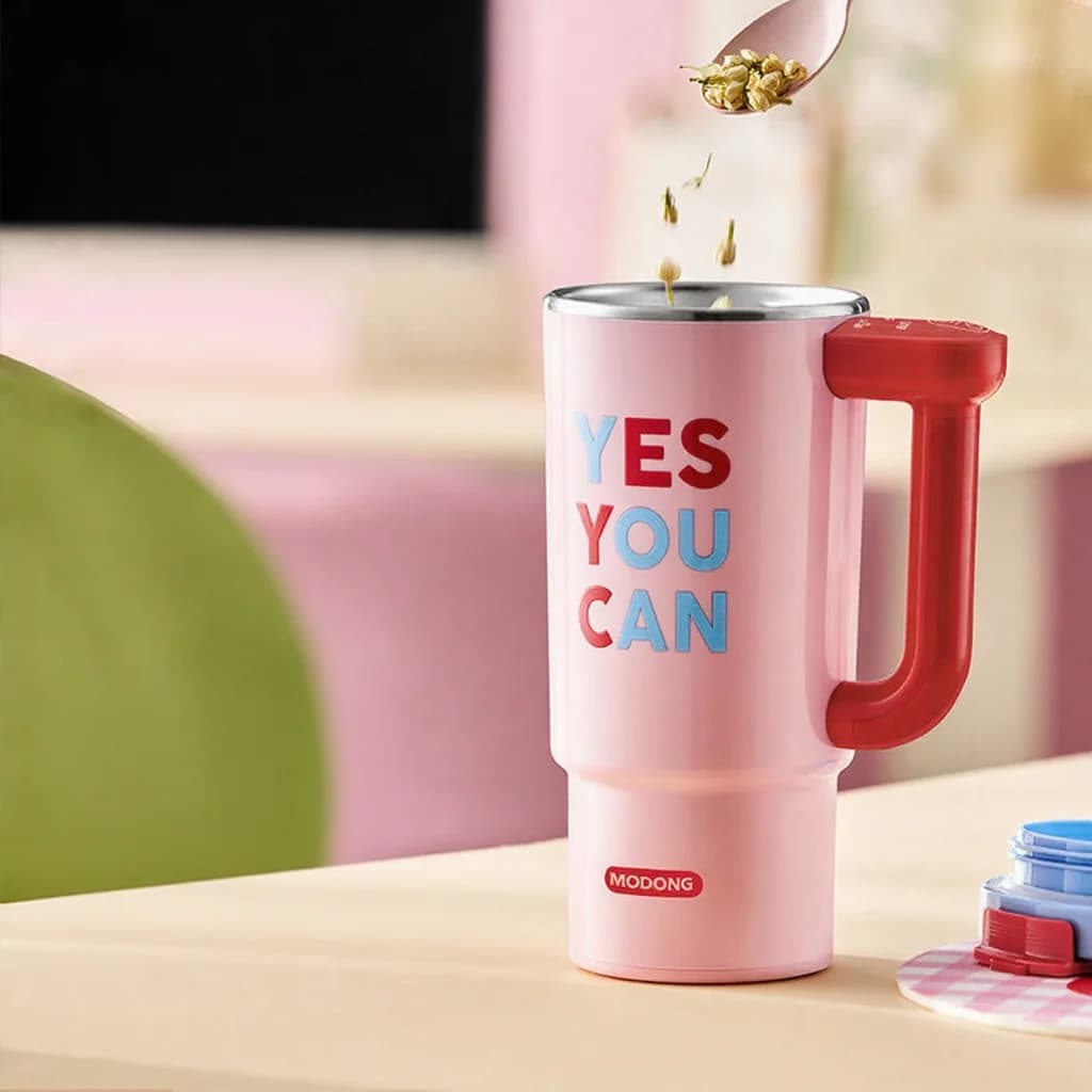 Tasse chauffante électrique portable avec intérieur en acier inoxydable 680ml