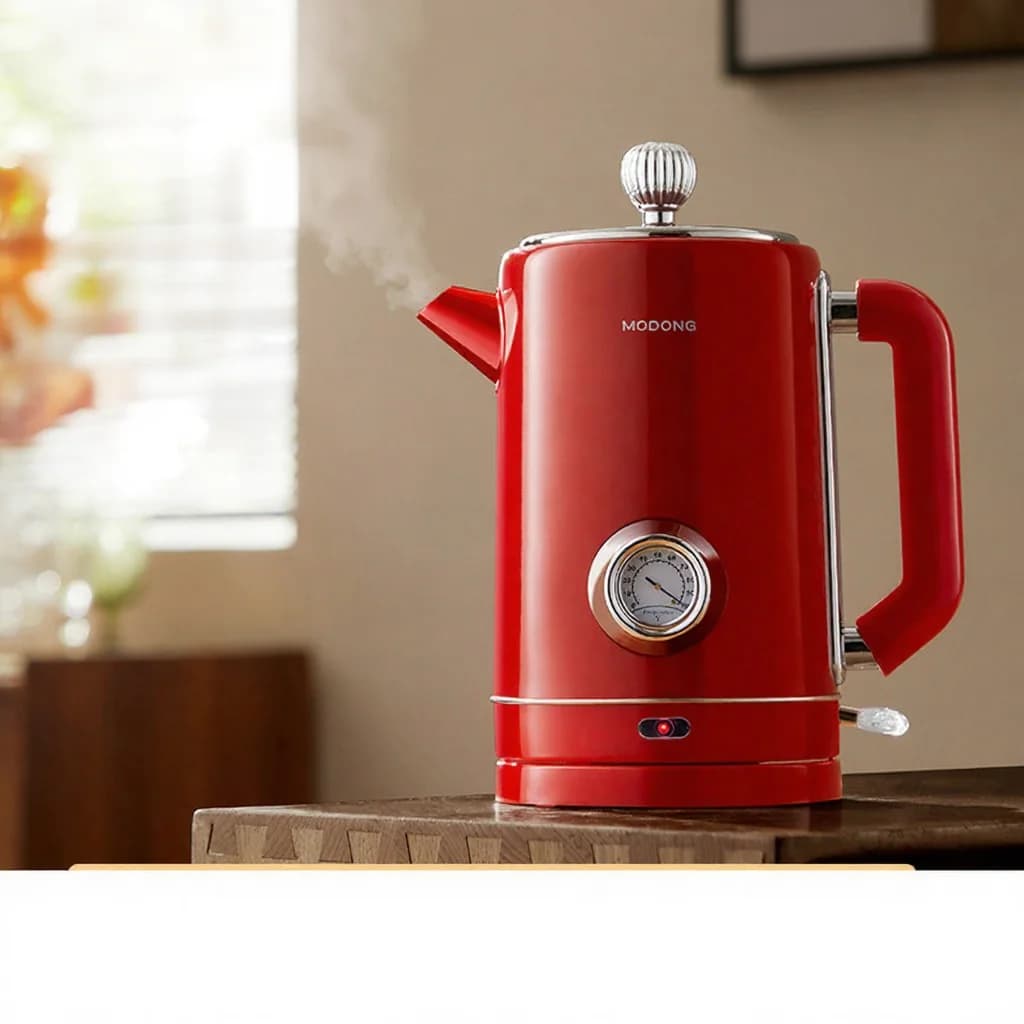 Bouilloire électrique en acier inoxydable 304 1.8L maintien au chaud 1500W